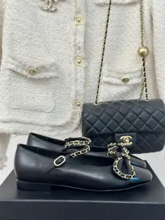 Chanel Chain Butterfly Mary Jane Shoes