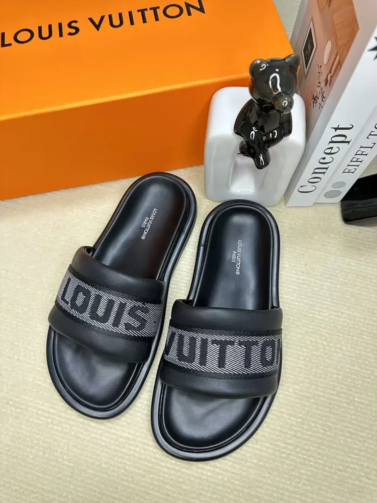 Louis Vuitton embossed slippers are now available