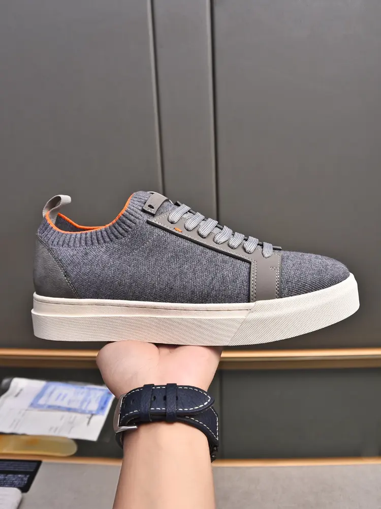 Santoni Italian men’s handmade calfskin casual shoes. Each pair of shoes from this Italian