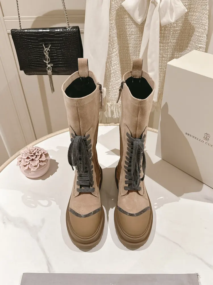 Brunello Cucinelli boots The classic inspiration from loafers defines the modern elegance