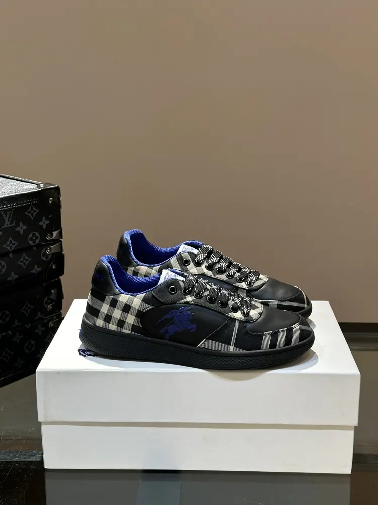 BURBERRY 2024 men’s classic low-top checkered canvas sneakers