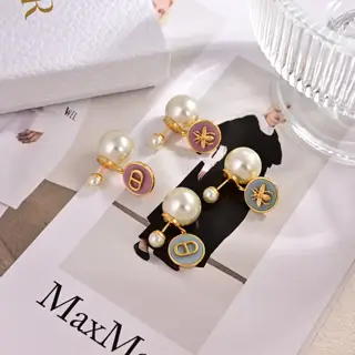 Dior new style Dior new letter earrings loved by top brands. The metal texture
