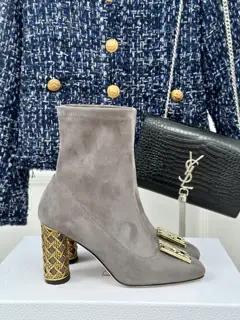 Dior/Dior 24S autumn and winter new round heel short boots
