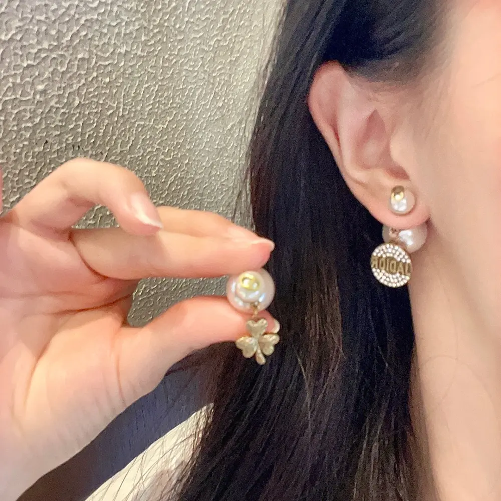 Dior classic JADIOR earrings (two ways to wear) custom pearls I really like the metal