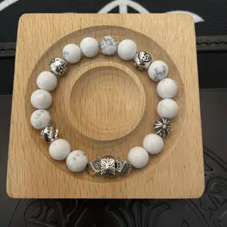 Chrome Hearts classic retro multi-element white turquoise bracelet