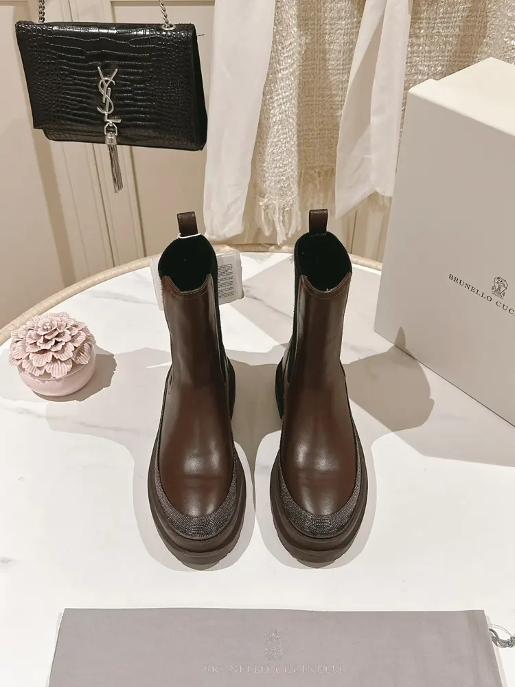 Brunello Cucinelli Ankle Boots The classic inspiration from loafers defines the modern