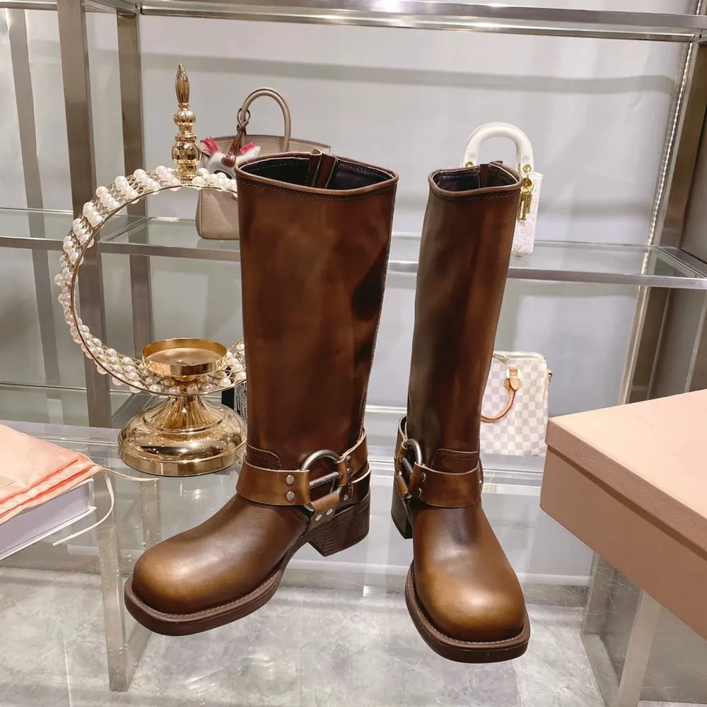 Miumiu autumn and winter new limited edition high boots. Miu series global limited edition