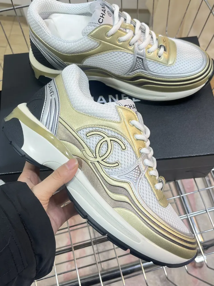 Chanel Spring Vacation Series Latest Casual Sports Shoes Silver