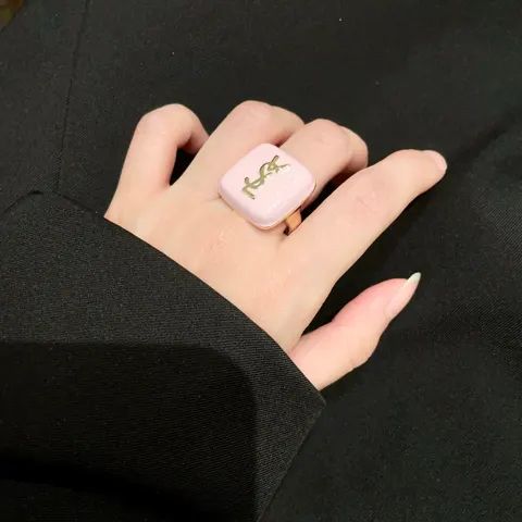 Yves Saint Laurent square letter ring