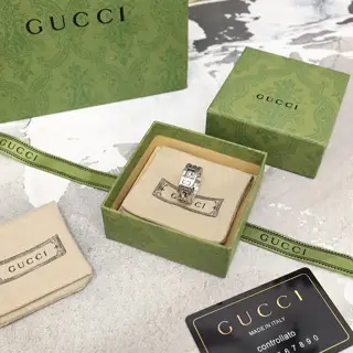 Gucci Double G Interlocking Narrow Ring