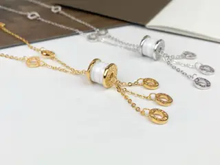 Bvlgari white ceramic tassel necklace Bvlgari classic series