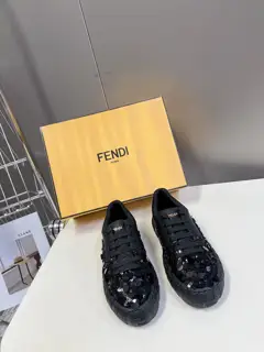 FENDI spring and summer catwalk sequined casual shoes