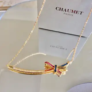Chaumet Wave Honeycomb Necklace