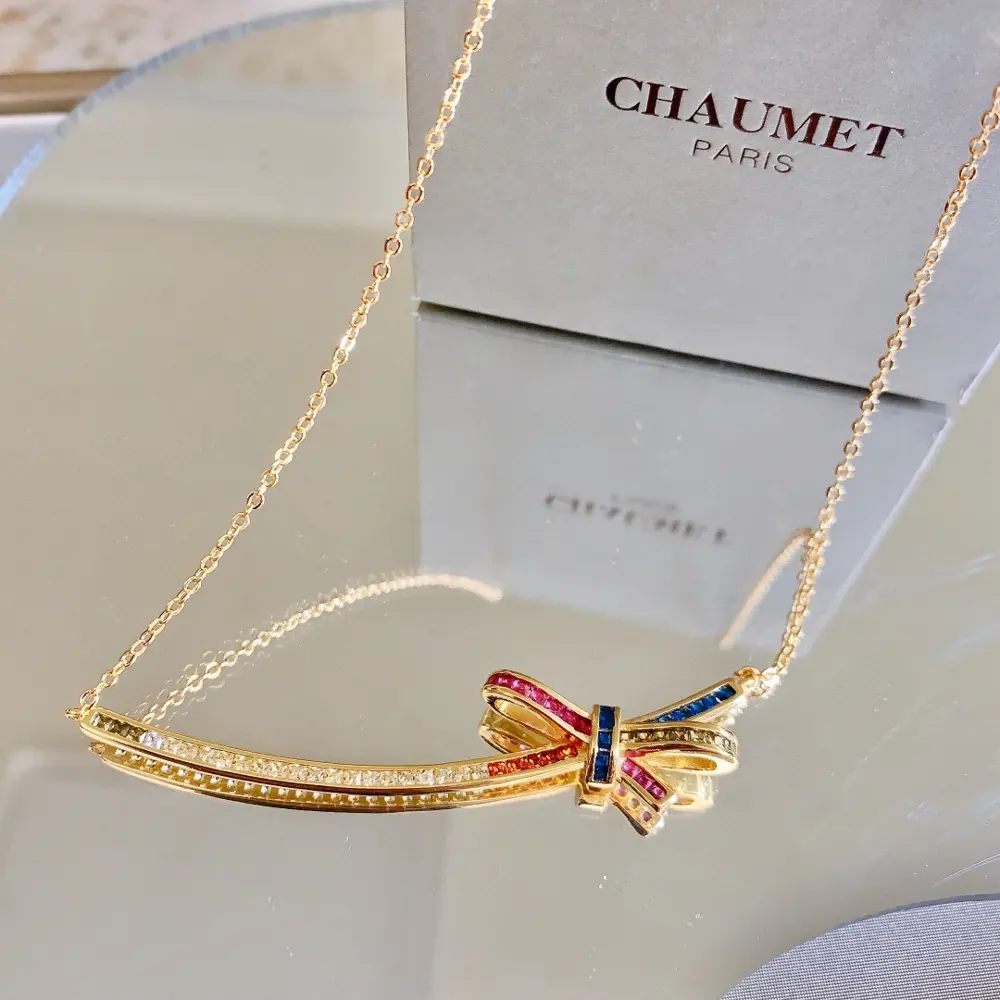 Chaumet Wave Honeycomb Necklace