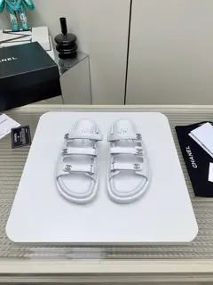 Chanel Velcro Beach Slippers