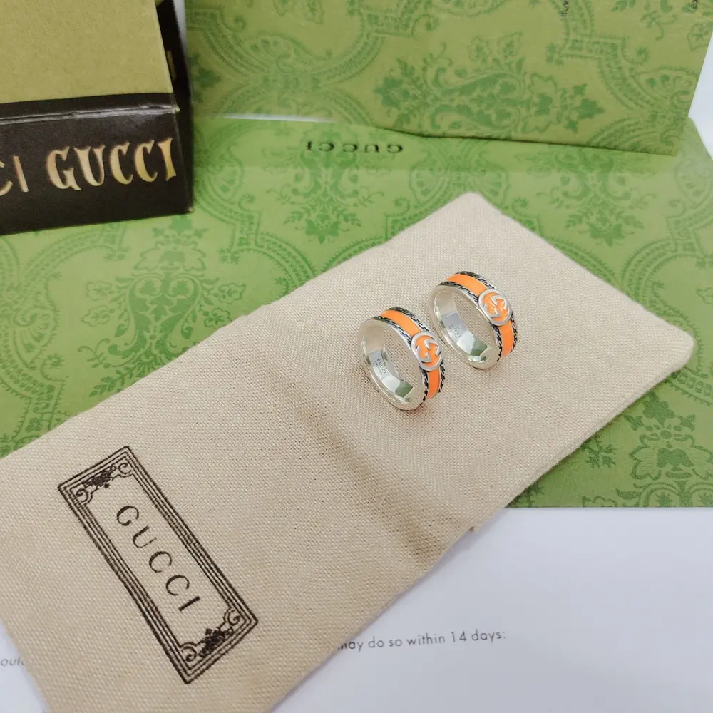 GUCCI’s ring features an interlocking double G. The new collection brings the recognizable