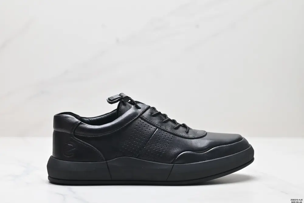 ecco imported leather sneakers