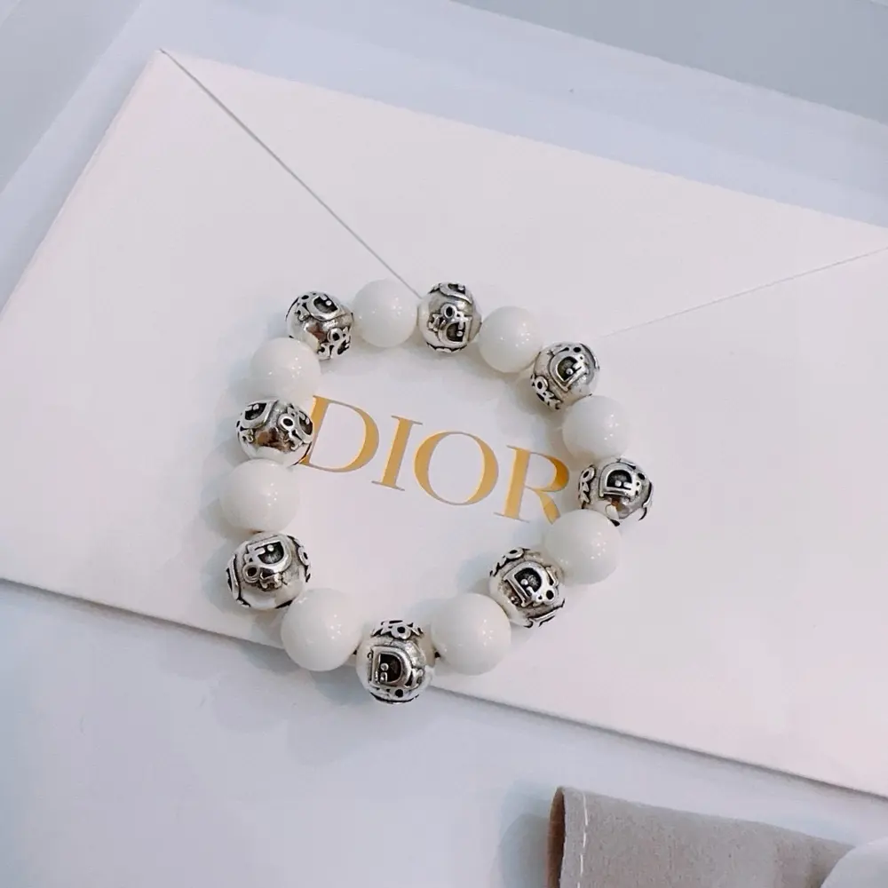 DIOR Multi-element agate Thai silver style bracelet. Same style as G-Dragon. Retro style