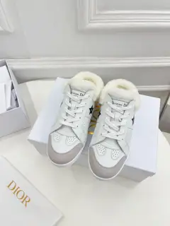 Dior Star wool casual sports white shoes