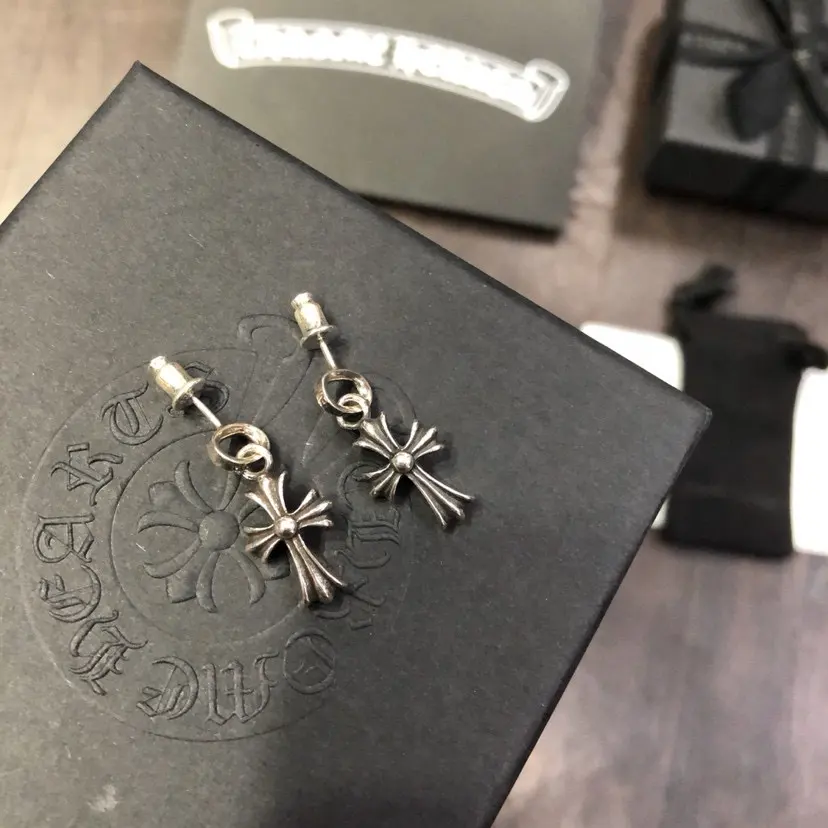 Chrome Hearts classic vintage cross earrings
