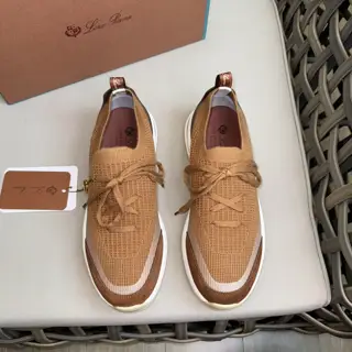 Loro piana knitted sneakers|Made with Wish wool blended fabric|Upper uses unique knitted