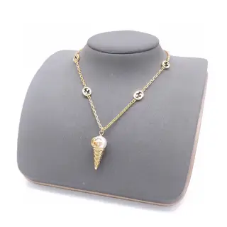 Gucci necklace new GG ice cream ear shape reappears on the necklace