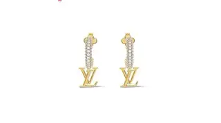 Louis Vuitton letter earrings