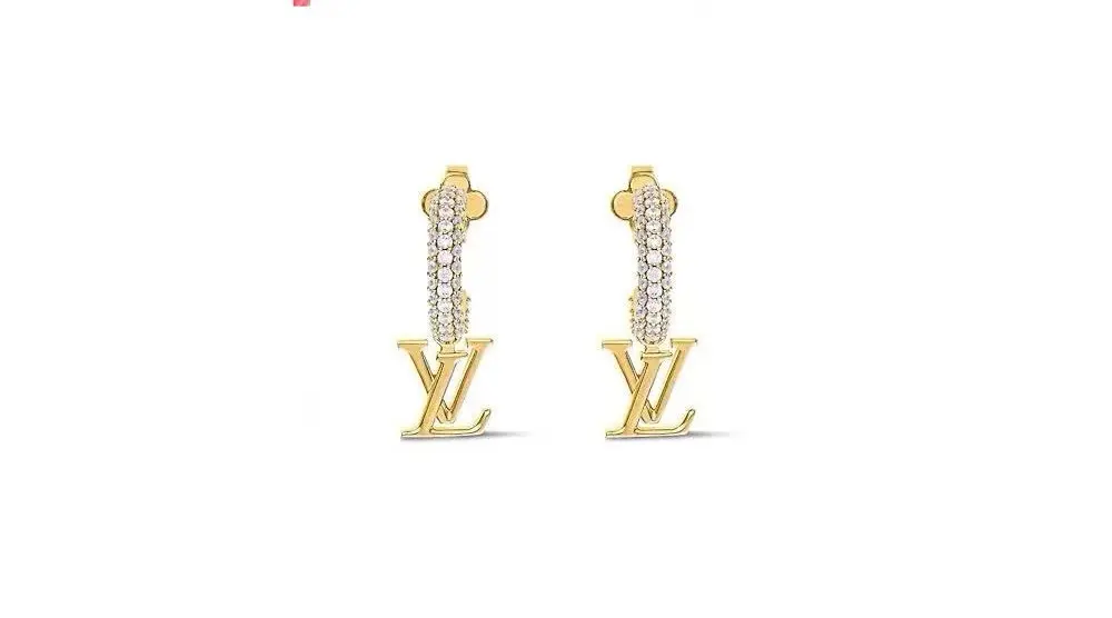 Louis Vuitton letter earrings