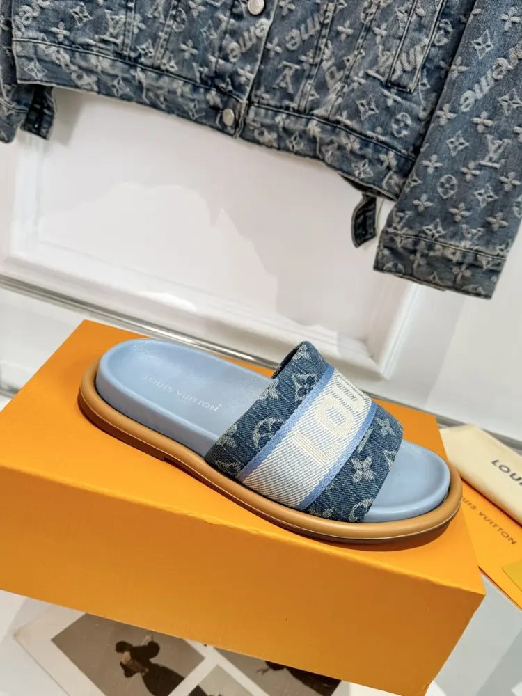 Louis Vuitton embossed slippers are now available