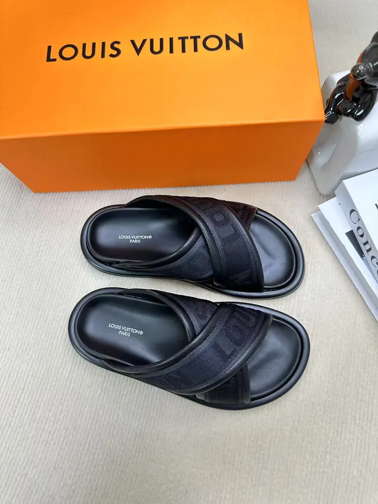 Louis Vuitton embossed slippers are now available