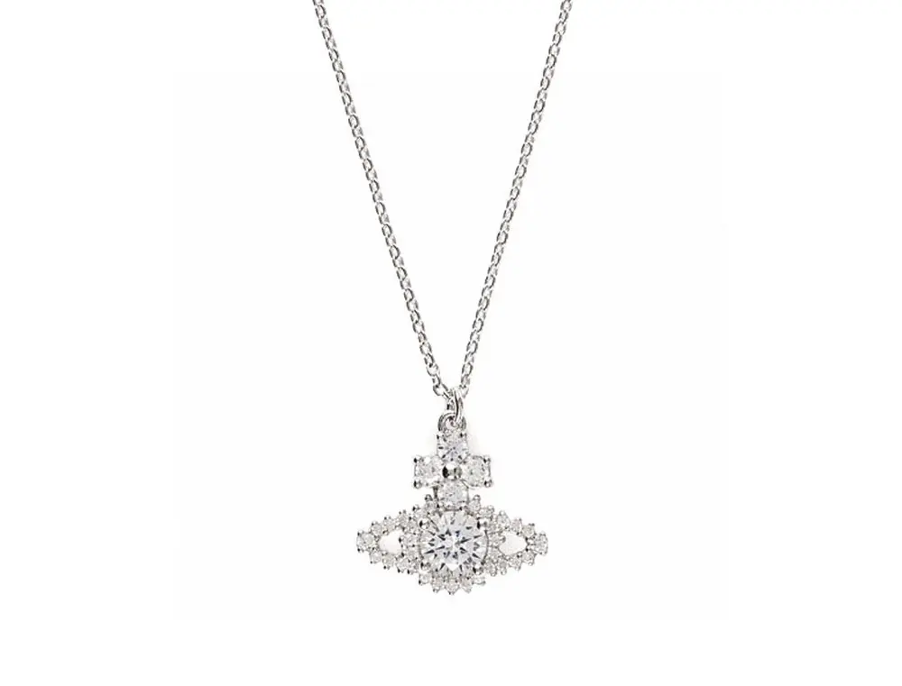 Vivienne Westwood crystal Saturn necklace