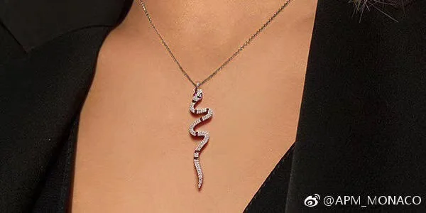 Apm monaco snake necklace earrings European and American style personality atmosphere small