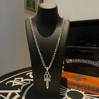 Chrome Hearts cross flower ball necklace