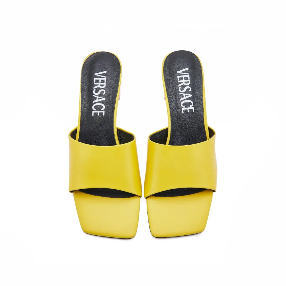 Versace new crystal heel slippers