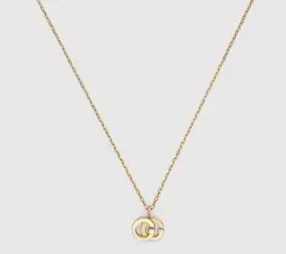Gucci gold double G letter necklace