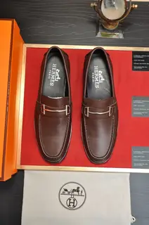 Hermès business leather shoes imported cowhide + sheepskin lining Extraordinary texture