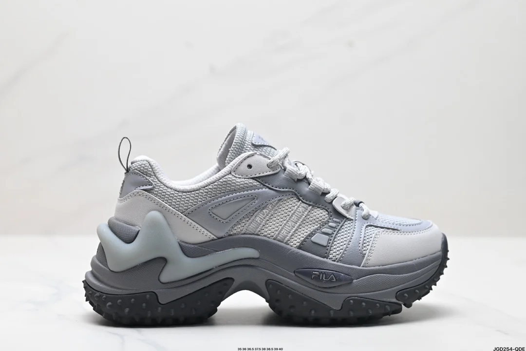 FILA Fishbone 3.0 Mesh Leather Comfortable and Versatile Thick-soled Low-top Comfortable F12W411105AHA