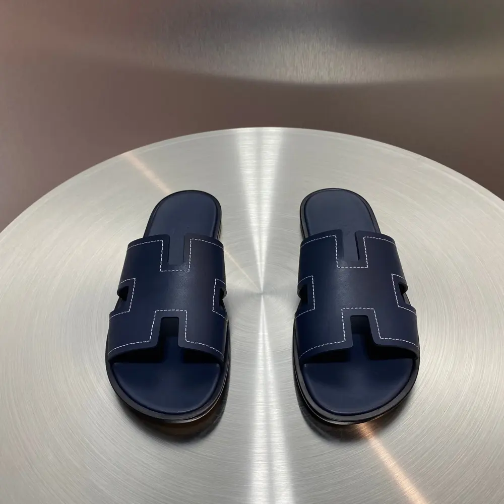 Hermès Classic H Slippers ~ High-end men’s sandals• beach shoes slippers ~ counter