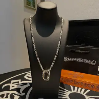 Chrome Hearts Classic Vintage Necklace Triple Ring Pendant