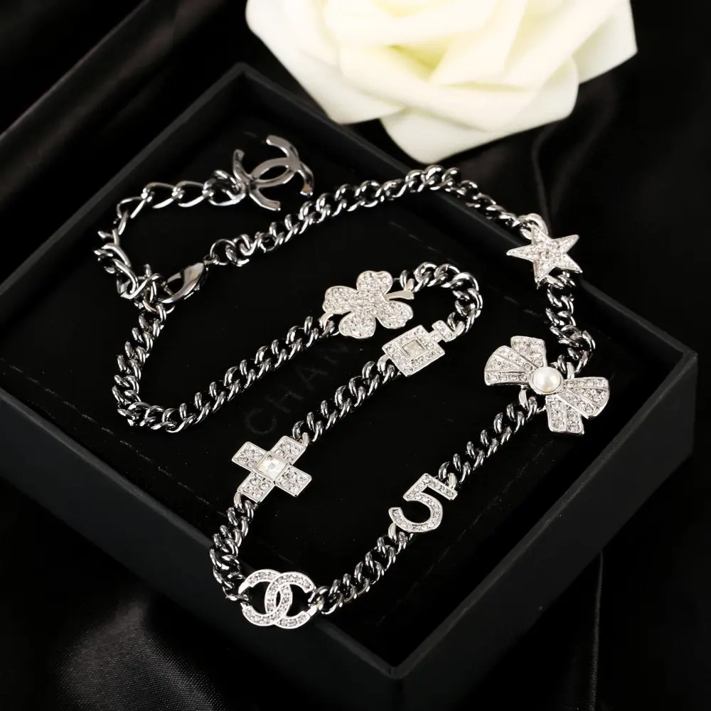Chanel Double C Necklace New Bow Necklace