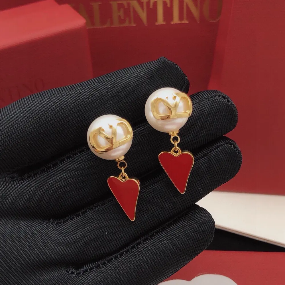 Valentino earrings with pearl heart