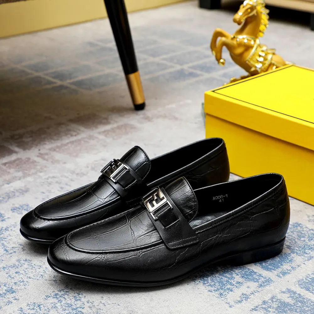 FENDI men’s formal leather shoes Classic series not to be missed The