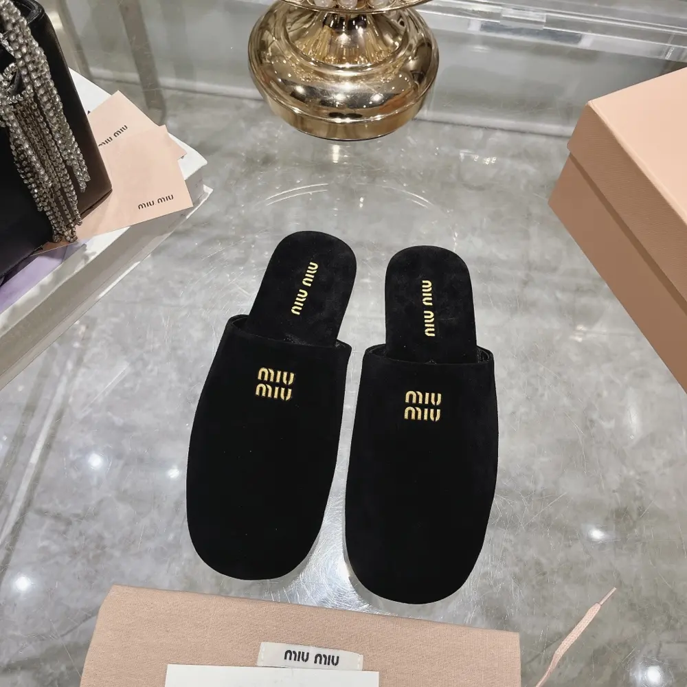 Miu Miu Miu 24s new summer Mules lazy closed toe half slippers