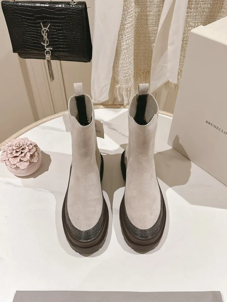 Brunello Cucinelli Ankle Boots The classic inspiration from loafers defines the modern