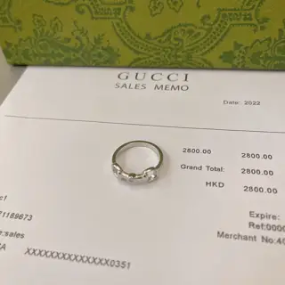 GUCCI 18K gold horsebit diamond ring half horsebit opening size 6-11
