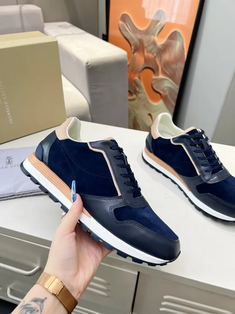Brunello Cucinelli’s top-of-the-line classic casual men’s sports shoes for all seasons are