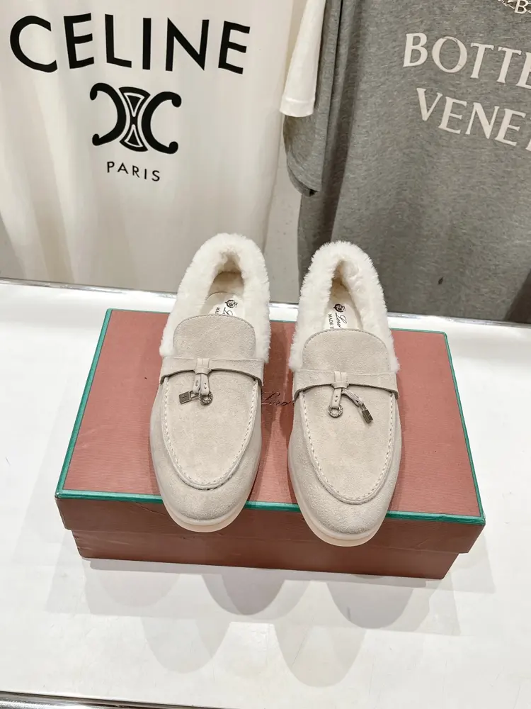 Loro piana furry shoes