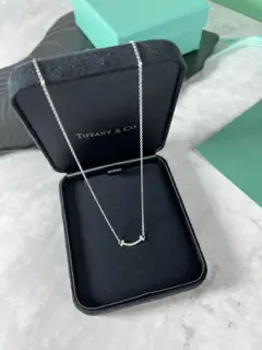 Tiffany smiley face mini diamond necklace