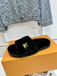 Louis Vuitton fur shoes
