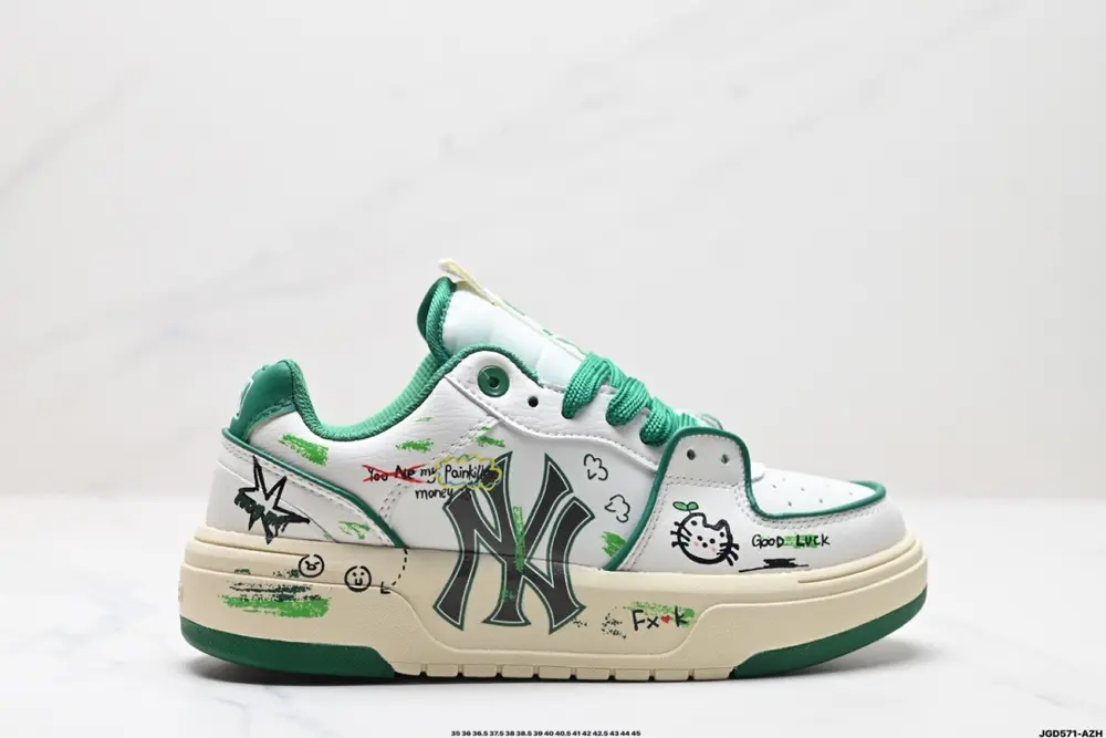 MLB Chunky Liner New York Yankees Senior Shoes Series Low-top Daddy Style Lightweight 3ASXCA12N